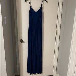 Lush Navy Blue Sleeveless Maxi Dress